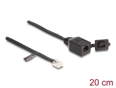 DeLOCK 88009 telephone cable 0.2 m Black