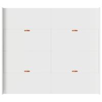 Opbergbedframe met hoofdeinde Wit 200 x 200 cm Bewerkt hout - thumbnail