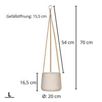 Rough Eco-line hangende bloempot L 20x17 cm Patt lichtgrijs - thumbnail