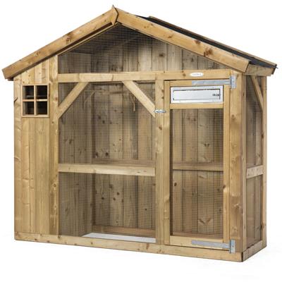 Voldux voliere S2 links 215 x 70 x 185 cm Voldux Bruin