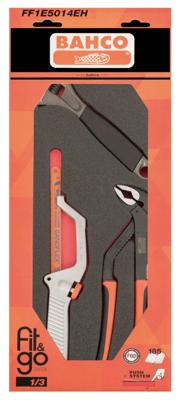 Bahco Foaminlay Fit&Go 1/3 met moersleutel | waterpomptang en metaalzaag - 4-delig - retailverpakking - FF1E5014EH Bahco Foaminlay Fit&Go 1/3 met moersleutel | waterpomptang en metaalzaag - 4-delig - retailverpakking - FF1E5014EH