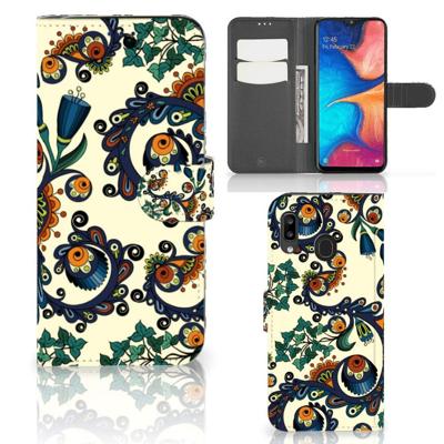 Wallet Case Samsung Galaxy A30 Barok Flower Wallet Case Samsung Galaxy A30 Barok Flower