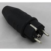 ABL stekker zwart rubber RA 250V - thumbnail