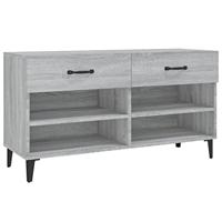 VidaXL Schoenenkast 102x35x55 cm bewerkt hout grijs sonoma eikenkleur - thumbnail