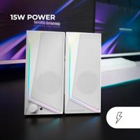 PC speakers Mars Gaming MS72W Wit 15 W 4 W Bluetooth luidspreker - thumbnail