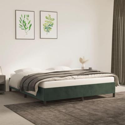 Bedframe fluweel donkergroen 180x200 cm
