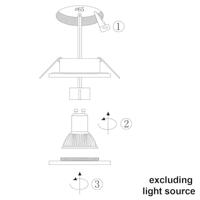 Steinhauer Badkamer inbouwspotPelite spot wit - 2488W - thumbnail