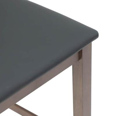 Barkrukken met kussens 2 st massief hout rubber bruin Barkrukken met kussens 2 st massief hout rubber bruin