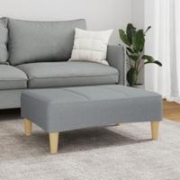 Voetenbank 77x55x31 cm stof lichtgrijs - thumbnail