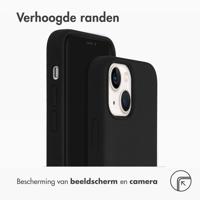 Accezz Liquid Silicone Backcover met MagSafe iPhone 13 Mini Telefoonhoesje Zwart - thumbnail