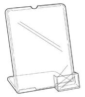 L-standaard A4 met visitekaarthouder - thumbnail