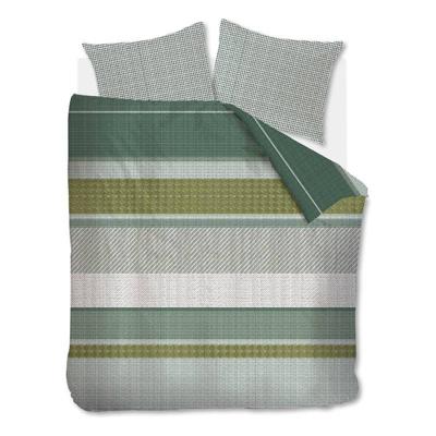 Beddinghouse Webbing Dekbedovertrek - 2-persoons (200x200/220 Cm + 2 Slopen) - Katoen - Grey Green