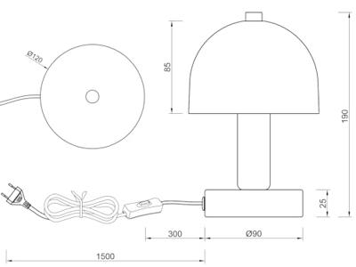 Trio Strakke tafellampGlenn wit - R51961031