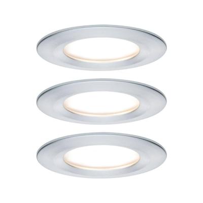 Paulmann Nova Inbouwlamp voor badkamer Set van 3 stuks LED LED 18 W IP44 Aluminium (gedraaid) Paulmann Nova Inbouwlamp voor badkamer Set van 3 stuks LED LED 18 W IP44 Aluminium (gedraaid)
