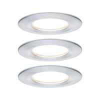 Paulmann Nova Inbouwlamp voor badkamer Set van 3 stuks LED LED 18 W IP44 Aluminium (gedraaid) - thumbnail