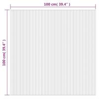 VidaXL Vloerkleed rechthoekig 100x100 cm bamboe donkerbruin - thumbnail