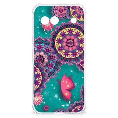 Google Pixel 8A Back Cover Cirkels en Vlinders Google Pixel 8A Back Cover Cirkels en Vlinders