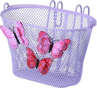 Basil jasmin butterfly - kinderfietsmand - voorop of achterop - lila Basil jasmin butterfly - kinderfietsmand - voorop of achterop - lila