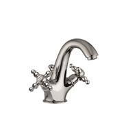 Wastafelmengkraan Sanimex Giulini Opbouw Tweegreeps Kruisgreep Met Pop-Up Chroom - thumbnail