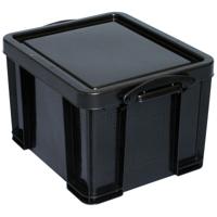 Really Useful Box opbergdoos 35 liter, gerecycleerd, zwart - thumbnail