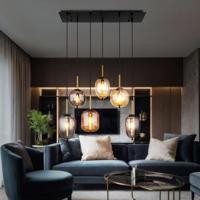 Globo 6-lichts hanglampBlacky zwart - 15345-6A - thumbnail
