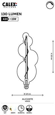 Circle Led lamp4W - E27 - Led - 130lm - 1800K Alicante - 2101002300