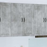 Keukenkast met plank Beton Grijs 80 x 31 x 100 cm Bewerkt hout - thumbnail