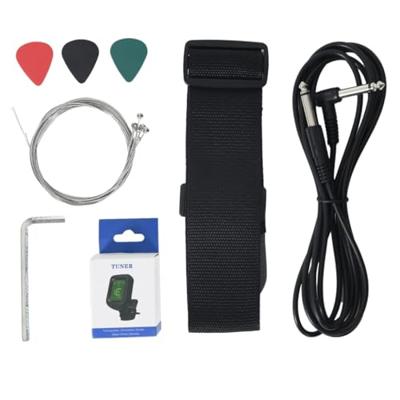 VidaXL Gitaar voor beginners elektrisch met tas 4/4 39" zwart en goud