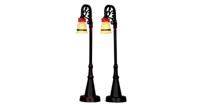 Lemax bell ornament lamp post s/2 verlichte straatlantaarn 2015 - thumbnail