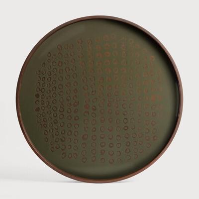 Ethnicraft Rond Dienblad 'Second Nature' 48cm, kleur Moss