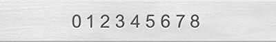 ImpressArt Embossing stempels, font: sans serif , afm 3 mm, 9 stuk/ 1 set