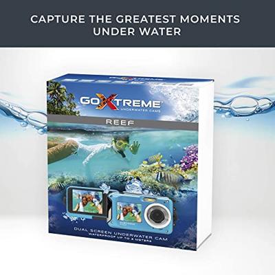 GoXtreme Reef Blue Digitale camera 24 Mpix Blauw Full-HD video-opname, Waterdicht tot 3 m, Onderwatercamera, Schokbestendig, Met ingebouwde flitser GoXtreme Reef Blue Digitale camera 24 Mpix Blauw Full-HD video-opname, Waterdicht tot 3 m, Onderwatercamera, Schokbestendig, Met ingebouwde flitser