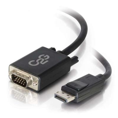 C2G 1m DisplayPort manspersoon naar VGA manspersoon Computer Monitor Adapterkabel Zwart
