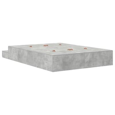 Opbergbedframe Beton Grijs 236.5 x 160 x 31.5 cm Bewerkt hout