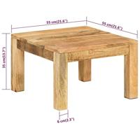Salontafel 55x55x35 cm massief mangohout - thumbnail
