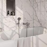 Brauer Brushed Carving Opbouw Baddouche Thermostaatkraan - Wandhouder - 3 stand - Doucheslang - Handdouche - Rvs Geborsteld Pvd - thumbnail