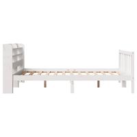 Bedframe zonder matras massief grenenhout wit 135x190 cm - thumbnail