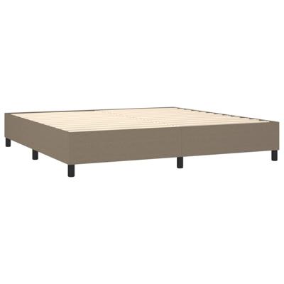 Boxspring met matras stof taupe 200x200 cm
