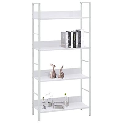 Boekenkast met 4 schappen 60x27,6x124,5 cm bewerkt hout wit - thumbnail