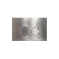 Bedieningsplaat Qeramiq Push Met DualfFush Frontbediening Metaal Rond Steel Qeramiq - thumbnail