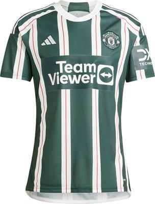 Manchester United Shirt Uit Senior 2023/2024 - Maat XL - Kleur: WitGroen | Soccerfanshop