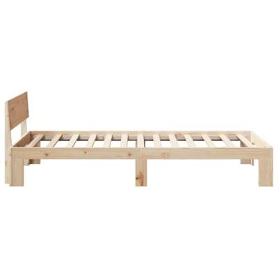 Bedframe met hoofdeinde Naturel 80 x 200 cm Massief grenenhout