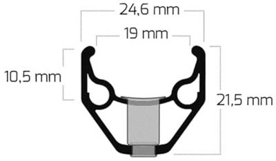 Ryde velg zac 2000 28" / 622 x 19c aluminium 32 gaats 14g zilver