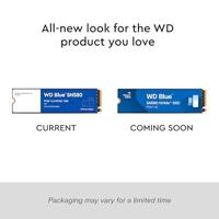 Western Digital wds250g3b0e sn580 wd blue ssd, 250 gb, m.2 nvme, pcie gen 4x4, 4000 mb/s - thumbnail