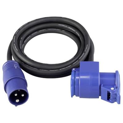 Sygonix SY-6684364 Stroom Verlengkabel 16 A Blauw, Zwart 3 m H07RN-F 3G 2,5 mm²