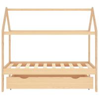 Kinderbedframe met lade massief grenenhout 80x160 cm - thumbnail