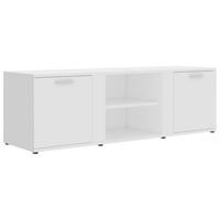 Tv-meubel 120x34x37 cm bewerkt hout wit - thumbnail