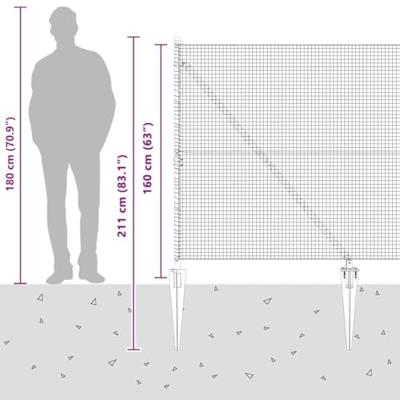 VidaXL Afrasteringspaal groen 10 x 1,6 m (25 x 25 mm gaas) VidaXL Afrasteringspaal groen 10 x 1,6 m (25 x 25 mm gaas)