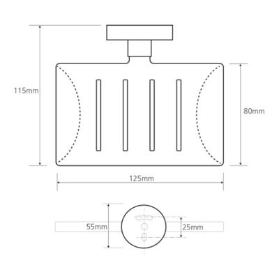 Zeephouder Sapho X-Round Hangend 12.5x5.5 cm Chroom Zeephouder Sapho X-Round Hangend 12.5x5.5 cm Chroom