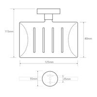 Zeephouder Sapho X-Round Hangend 12.5x5.5 cm Chroom Sapho - thumbnail